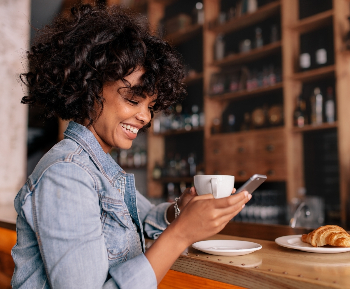 Woman managing a Share Secured Loan through digital banking